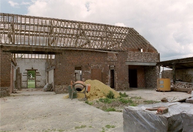 De koer tijdens de werken